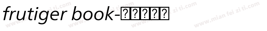 frutiger book字体转换